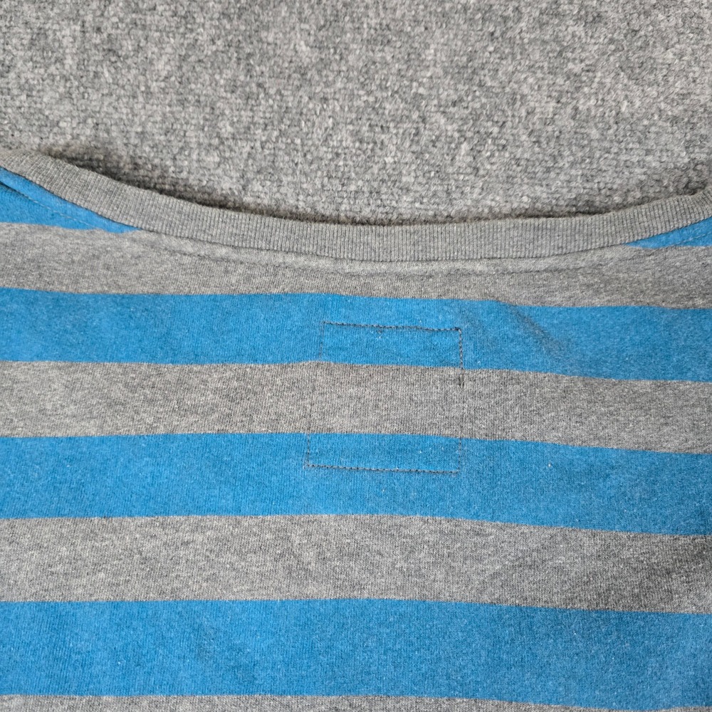 American Eagle Outfitters Striped Sweatshirt Blue Gray Yellow Logo‎ XL TG - Picture 10 of 12